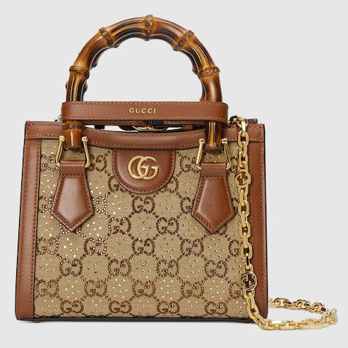 The Serpentine Tote - Python Embossed Leather Shoulder Bag with Crystal Details