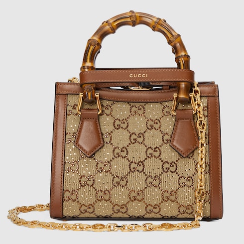 The Serpentine Tote - Python Embossed Leather Shoulder Bag with Crystal Details