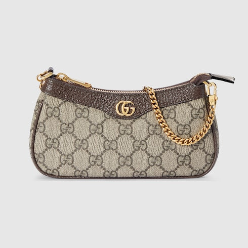 The Striped Crossbody Mini - Monogram Leather Bag with Adjustable Strap