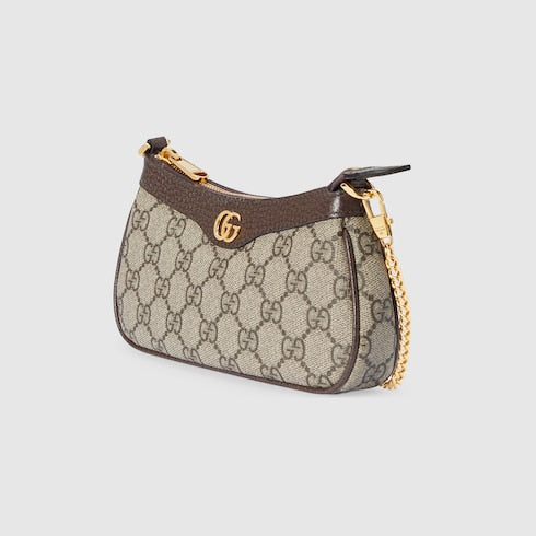 The Striped Crossbody Mini - Monogram Leather Bag with Adjustable Strap