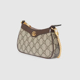 The Striped Crossbody Mini - Monogram Leather Bag with Adjustable Strap