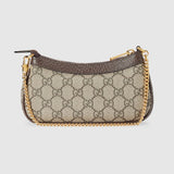 The Striped Crossbody Mini - Monogram Leather Bag with Adjustable Strap