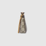 The Striped Crossbody Mini - Monogram Leather Bag with Adjustable Strap