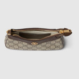 The Striped Crossbody Mini - Monogram Leather Bag with Adjustable Strap