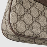 The Striped Crossbody Mini - Monogram Leather Bag with Adjustable Strap