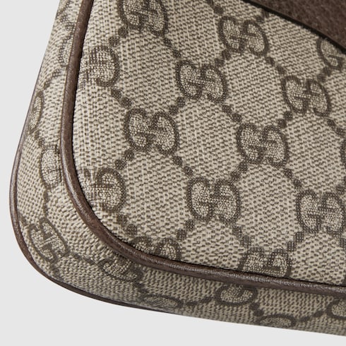 The Striped Crossbody Mini - Monogram Leather Bag with Adjustable Strap