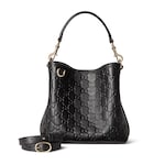 Emblem small bucket bag