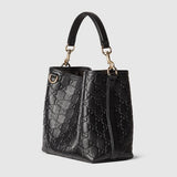 Emblem small bucket bag