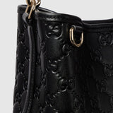 Emblem small bucket bag
