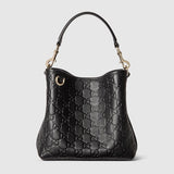 Emblem small bucket bag