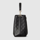 Emblem small bucket bag
