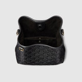 Emblem small bucket bag