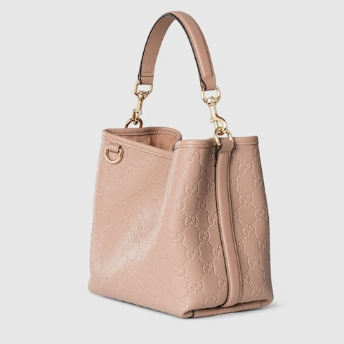 Embossed Small Bucket Bag