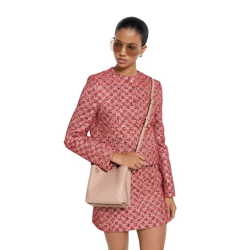 Embossed Small Bucket Bag