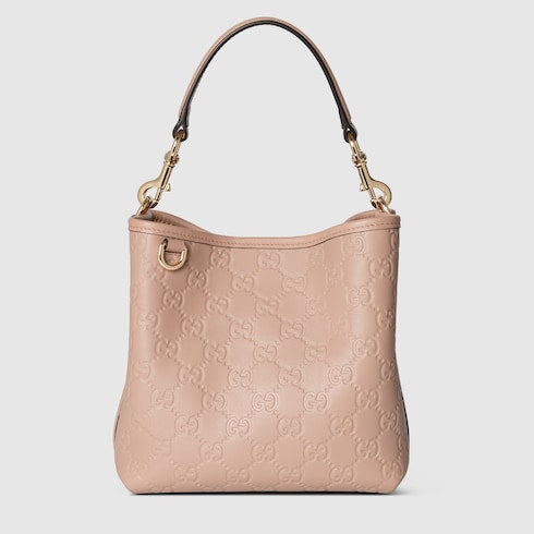 Embossed Small Bucket Bag