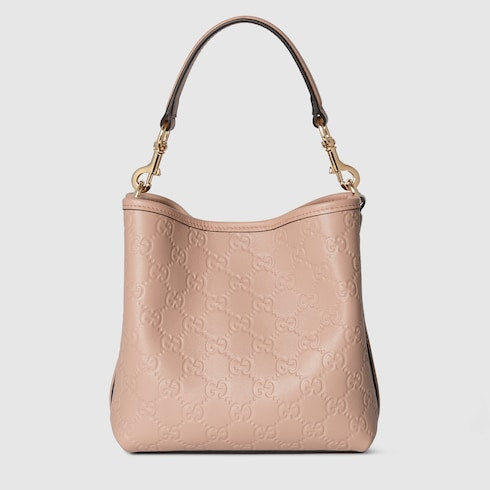Embossed Small Bucket Bag