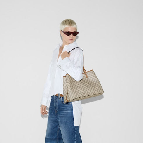 The "Capital" Embossed Large Tote Bag