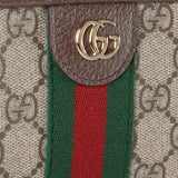 The Striped Camera Bag - Monogram Leather Crossbody with Adjustable Strap