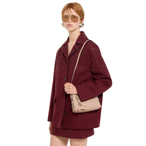 Embossed Small Shoulder Bag