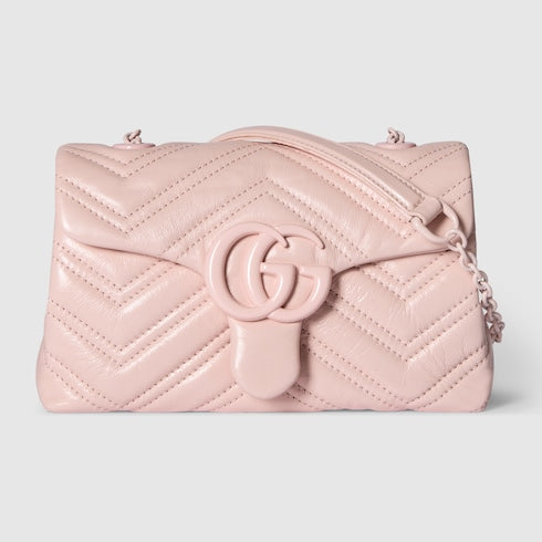 The Chevron Mini - Quilted Leather Shoulder Bag with Chain Strap