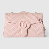 The Chevron Mini - Quilted Leather Shoulder Bag with Chain Strap