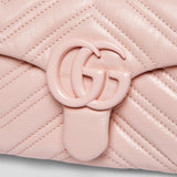 The Chevron Mini - Quilted Leather Shoulder Bag with Chain Strap