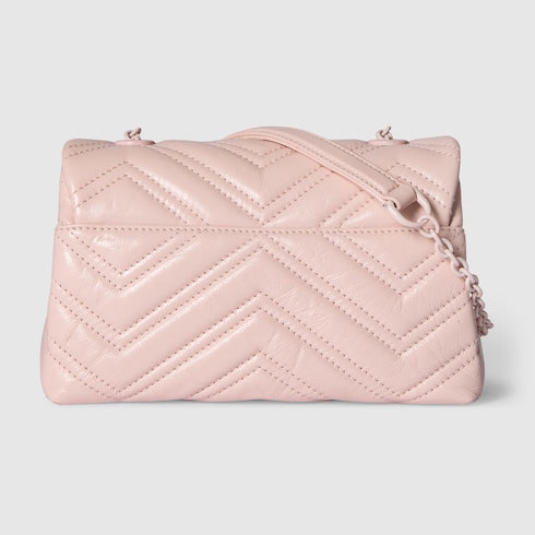 The Chevron Mini - Quilted Leather Shoulder Bag with Chain Strap