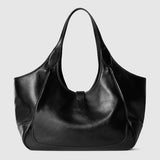 The Structured Tote - Medium Leather Shoulder Bag with Top Handles