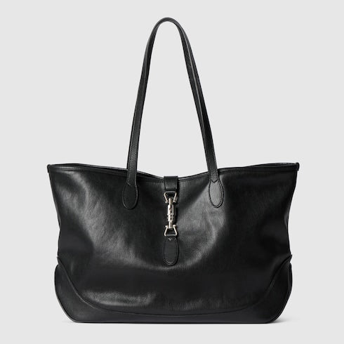The Curved Tote - Medium Leather Shoulder Bag with Refined Hardware