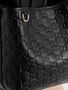 Emblem small bucket bag