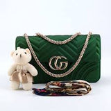 The "Emerald" Quilted Small Shoulder Bag