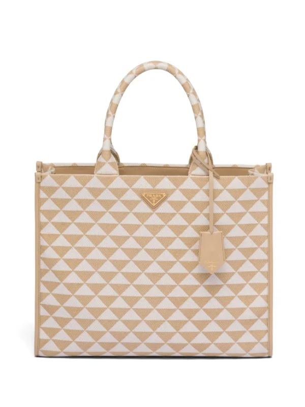 Large Symbole embroidered tote bag
