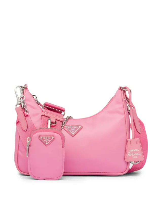 Re-Edition 2005 Re-Nylon Rose pink shoulder bag