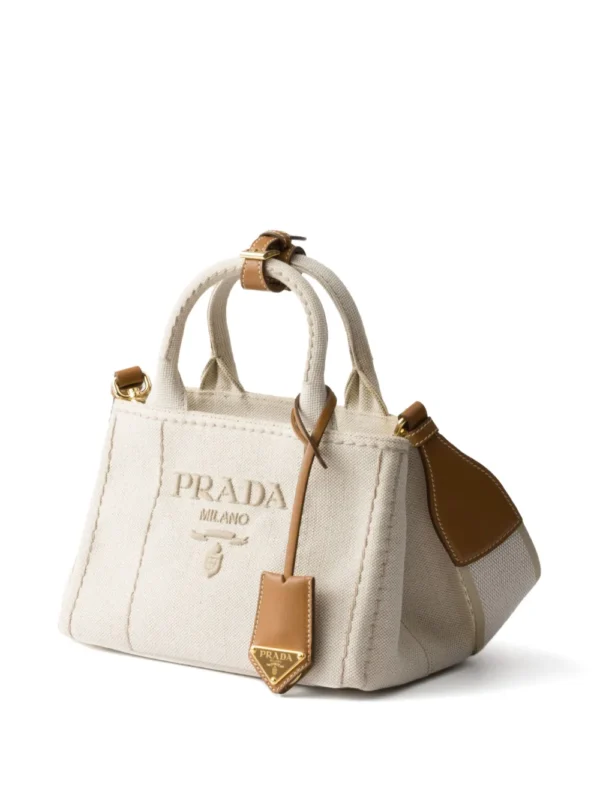 Mini logo-embroidered tote bag