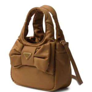 Re-Nylon bow-detail mini bag